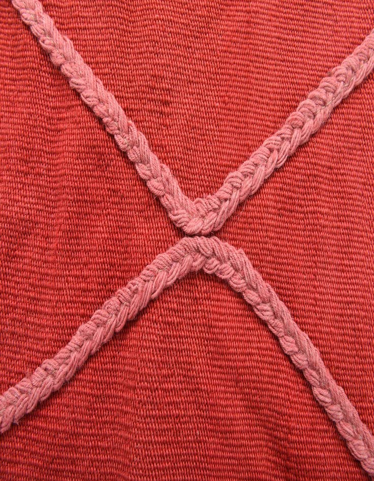 Detail image of  3' 5 x 4' 9  Hand Woven Kilim Modern Wool Rug