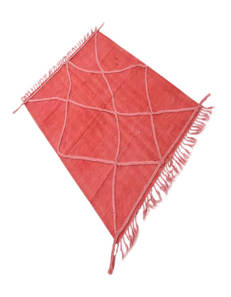 Detail image of  3' 3 x 4' 8  Hand Woven Kilim Modern Wool Rug