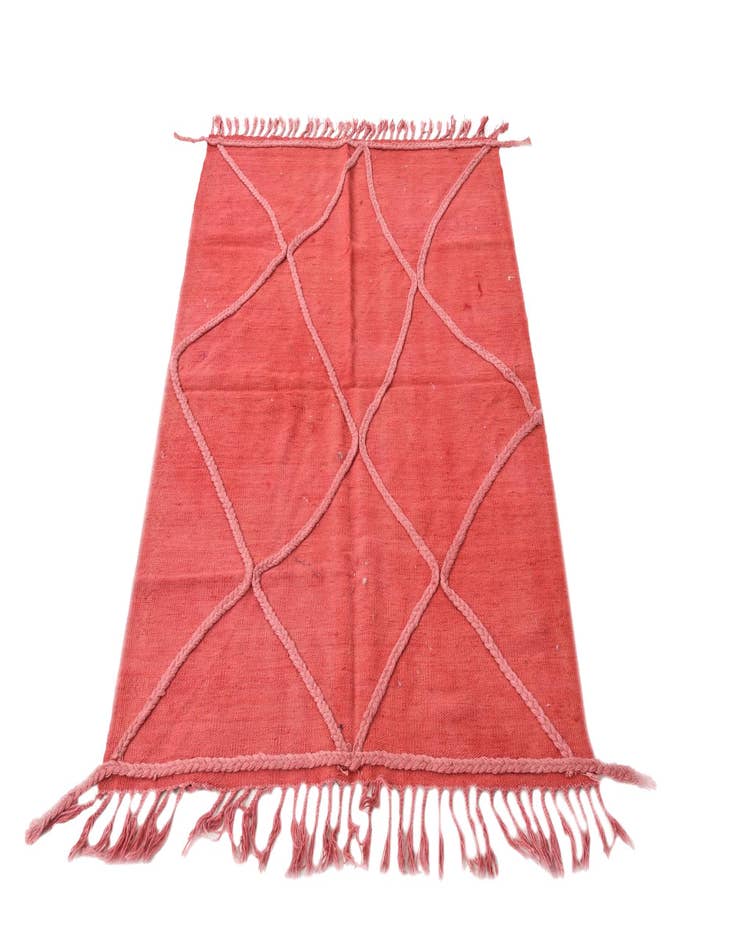 Detail image of  3' 3 x 4' 8  Hand Woven Kilim Modern Wool Rug