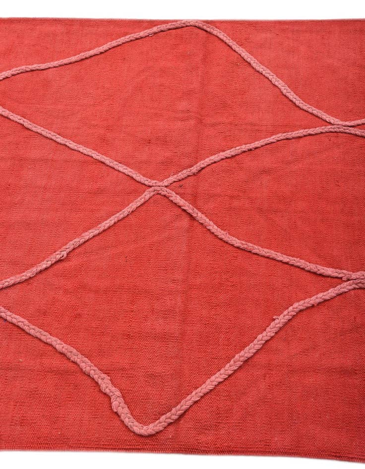 Detail image of  3' 6 x 4' 10  Hand Woven Kilim Modern Wool Rug