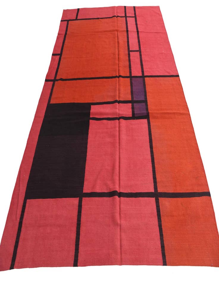 Detail image of  6' 8 x 9' 7  Hand Woven Kilim Modern Wool Rug