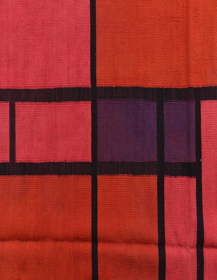 Detail image of  6' 8 x 9' 7  Hand Woven Kilim Modern Wool Rug