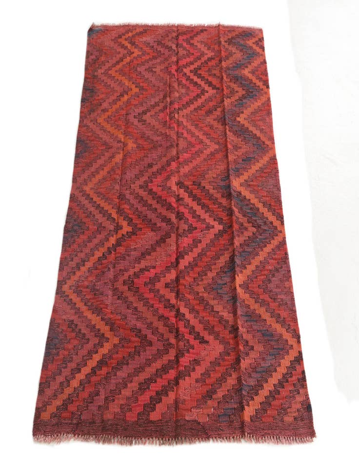 Detail image of  3' 4 x 4' 7  Hand Woven Kilim Modern Wool Rug