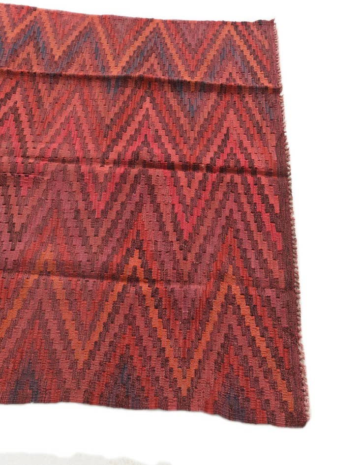 Detail image of  3' 4 x 4' 7  Hand Woven Kilim Modern Wool Rug