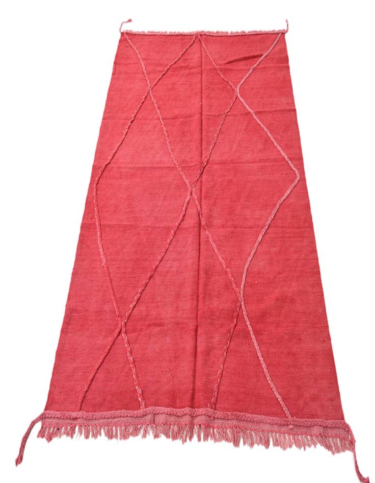 Detail image of  4' 2 x 6'  Hand Woven Kilim Modern Wool Rug