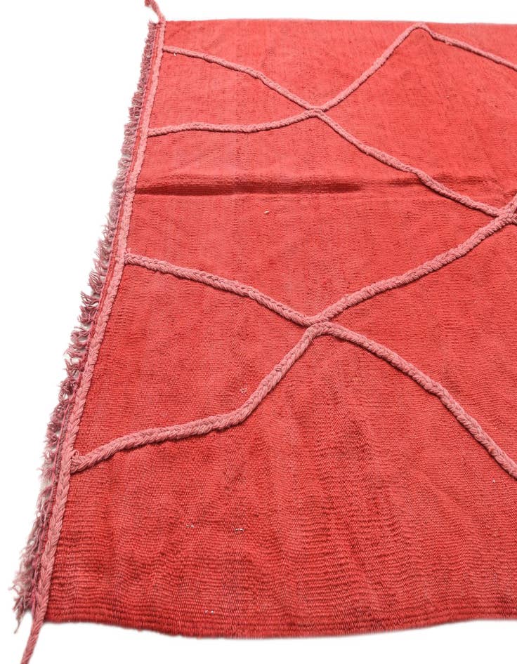 Detail image of  4' 2 x 6'  Hand Woven Kilim Modern Wool Rug