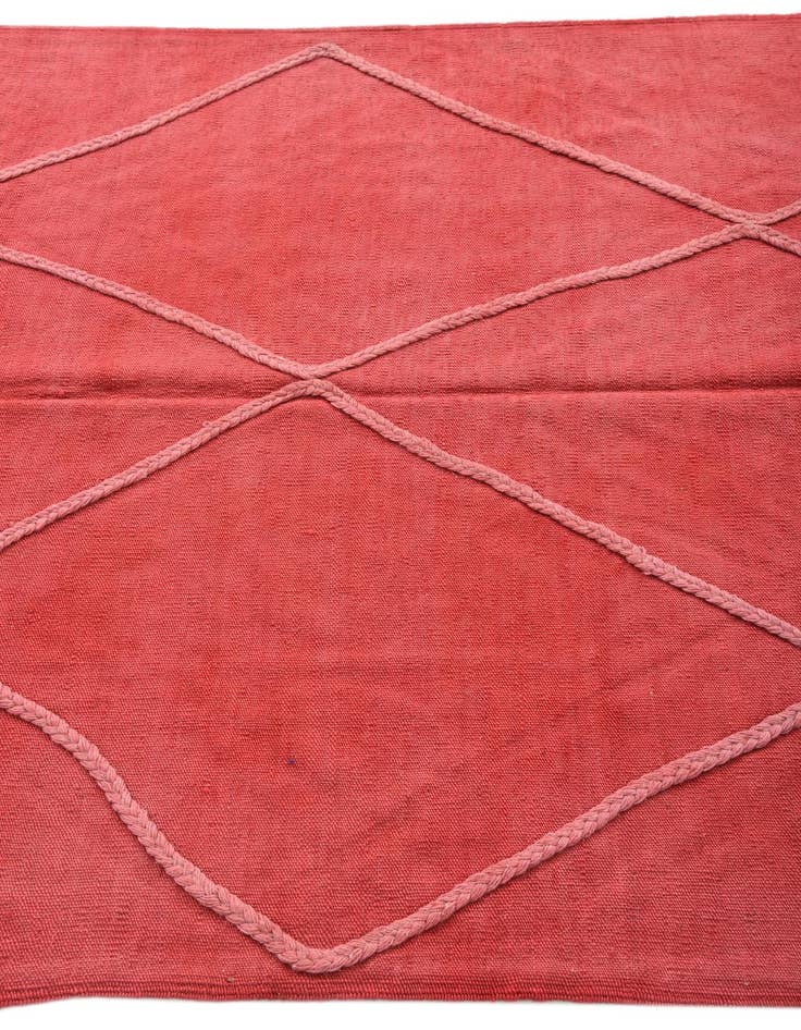 Detail image of  4' 2 x 5' 10  Hand Woven Kilim Modern Wool Rug