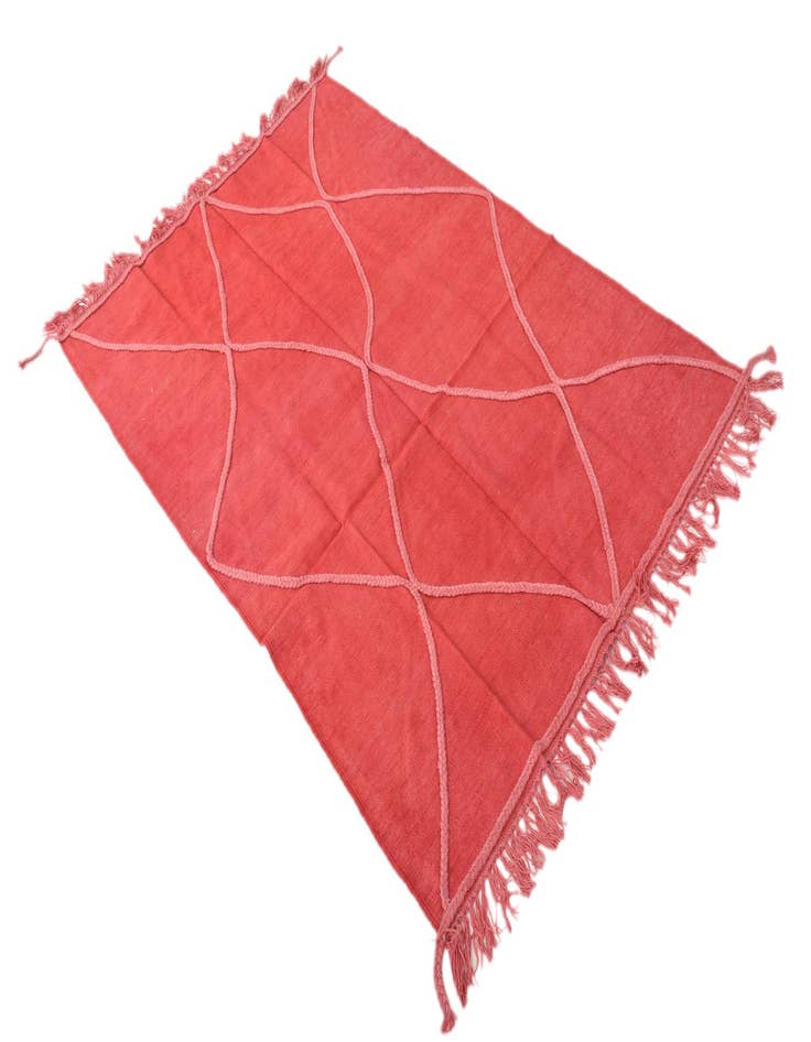 Detail image of  3' 10 x 6'  Hand Woven Kilim Modern Wool Rug