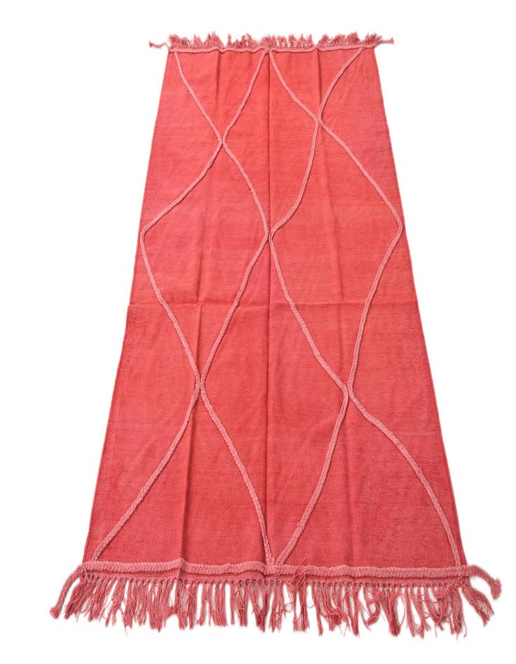 Detail image of  3' 10 x 6'  Hand Woven Kilim Modern Wool Rug