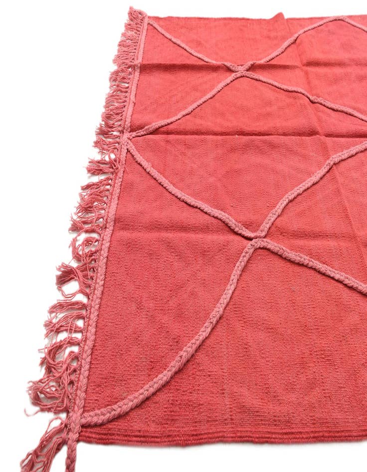 Detail image of  3' 10 x 6'  Hand Woven Kilim Modern Wool Rug