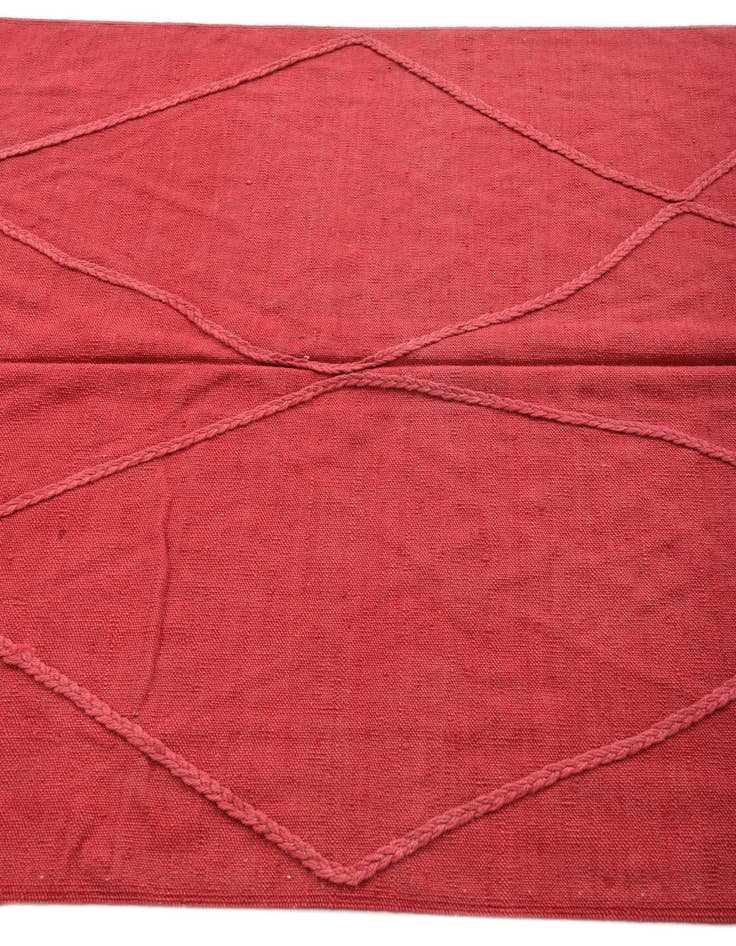 Detail image of  4' 3 x 6' 1  Hand Woven Kilim Modern Wool Rug