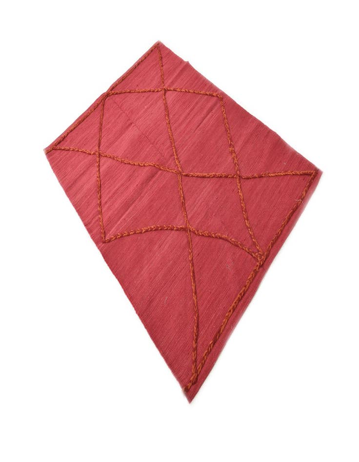 Detail image of  3' 6 x 4' 11  Hand Woven Kilim Modern Wool Rug