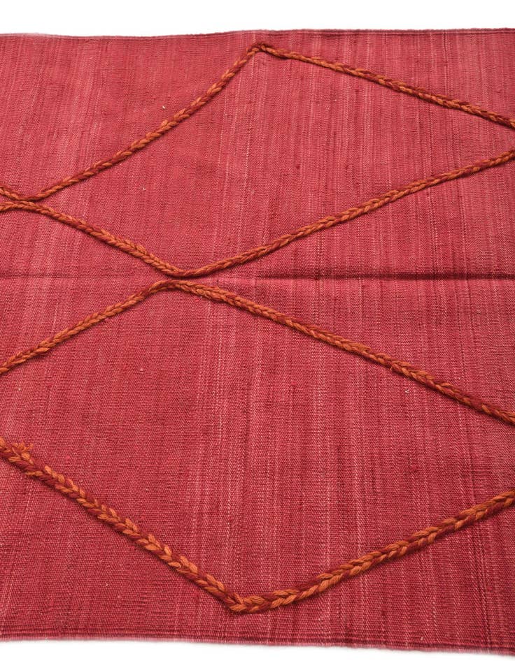 Detail image of  3' 6 x 4' 11  Hand Woven Kilim Modern Wool Rug