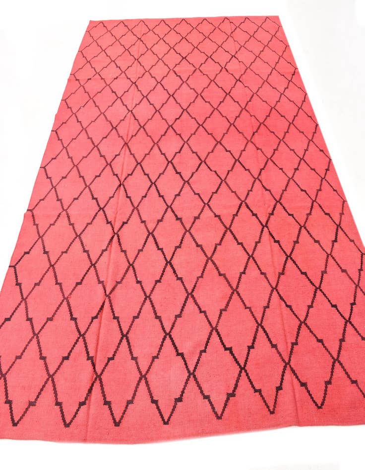 Detail image of  8' 4 x 9' 7  Hand Woven Kilim Modern Wool Rug