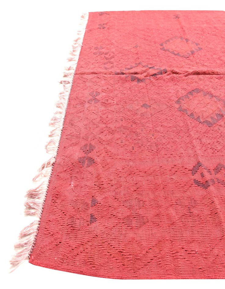 Detail image of  5' 7 x 8'  Hand Woven Kilim Modern Wool Rug