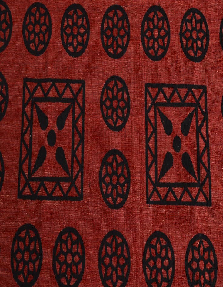 Detail image of  7' 5 x 10' 8  Hand Woven Kilim Modern Wool Rug