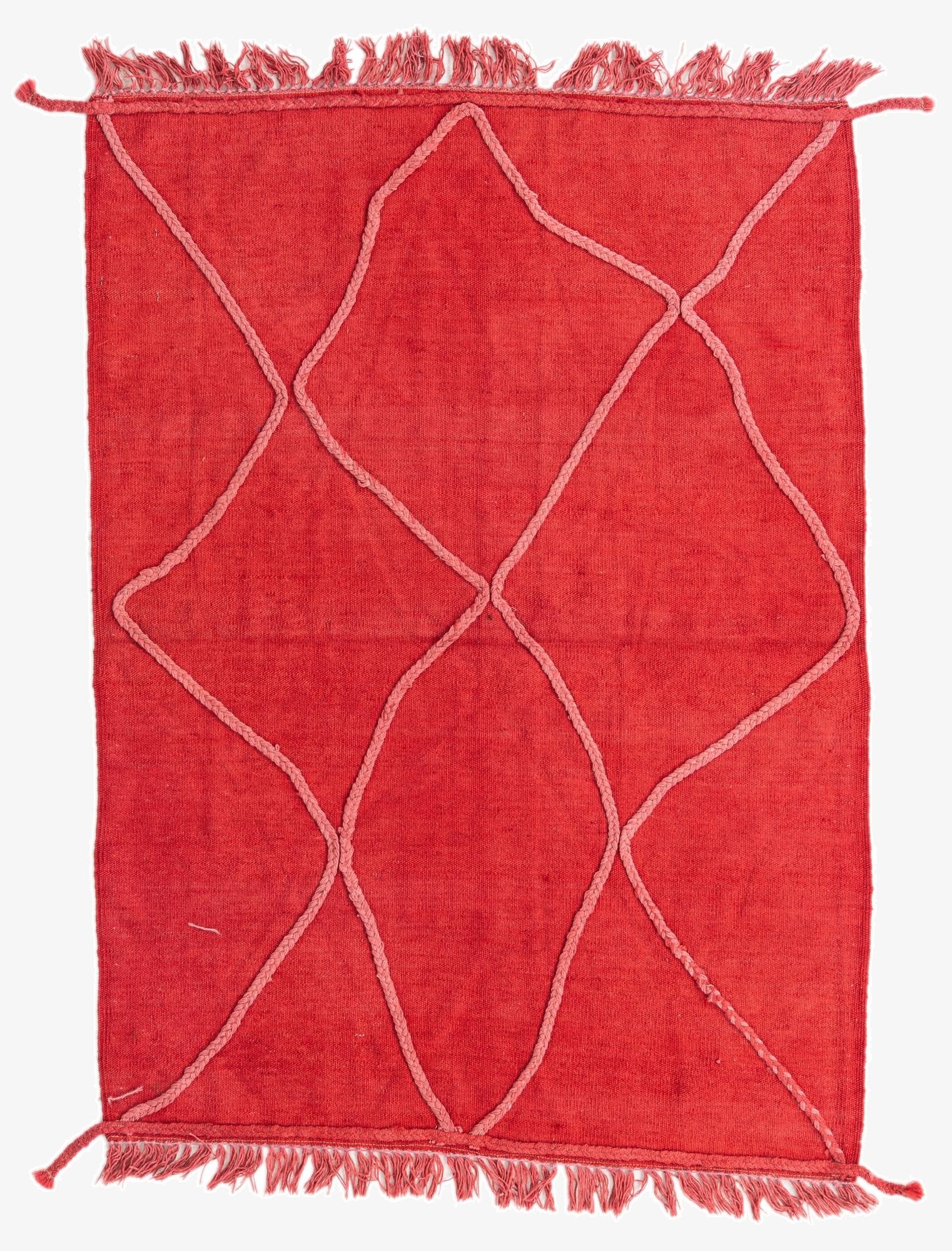  3' 6 x 4' 10  Hand Woven Kilim Modern Wool Rug