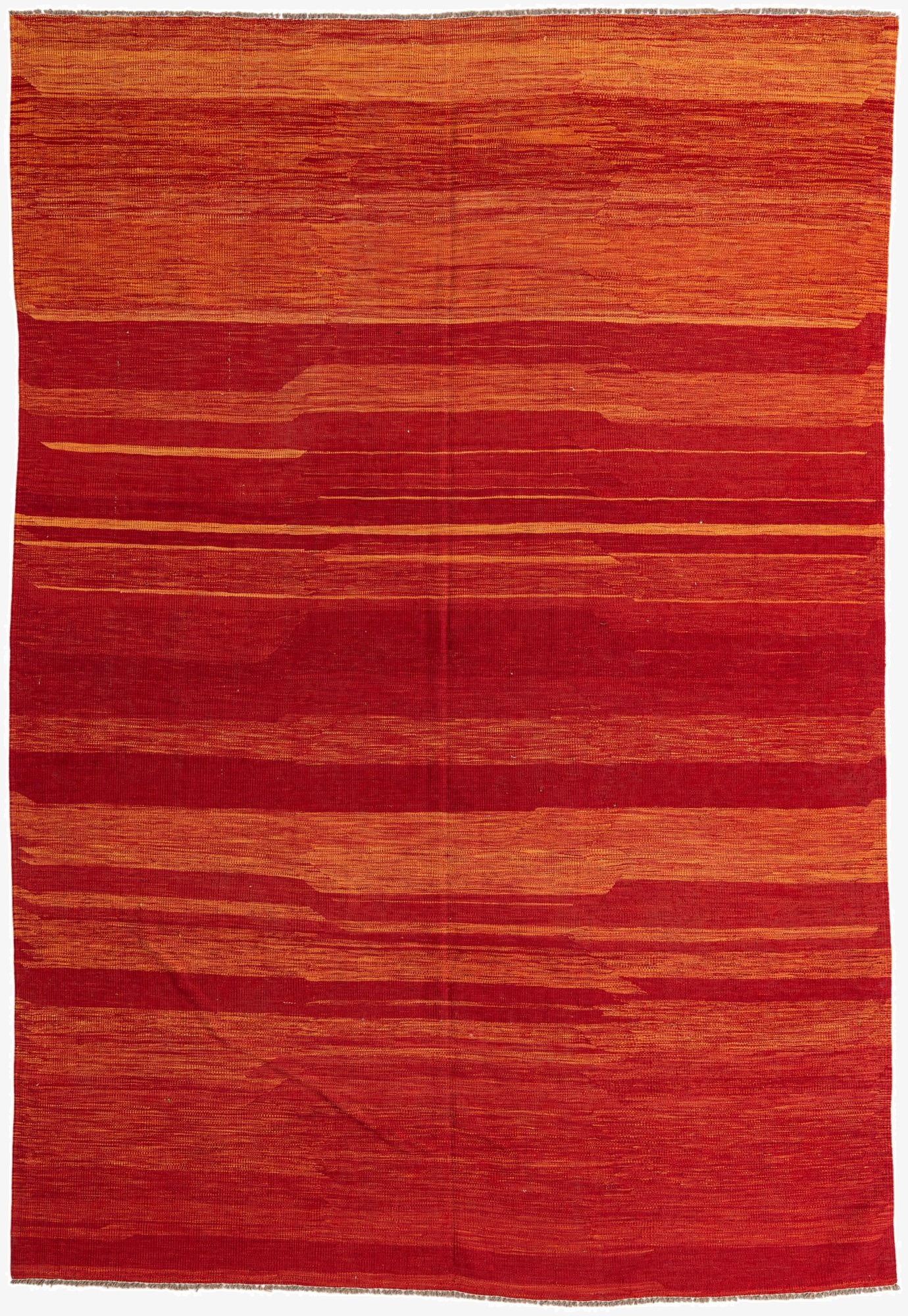  6' 8 x 9' 7  Hand Woven Kilim Modern Wool Rug