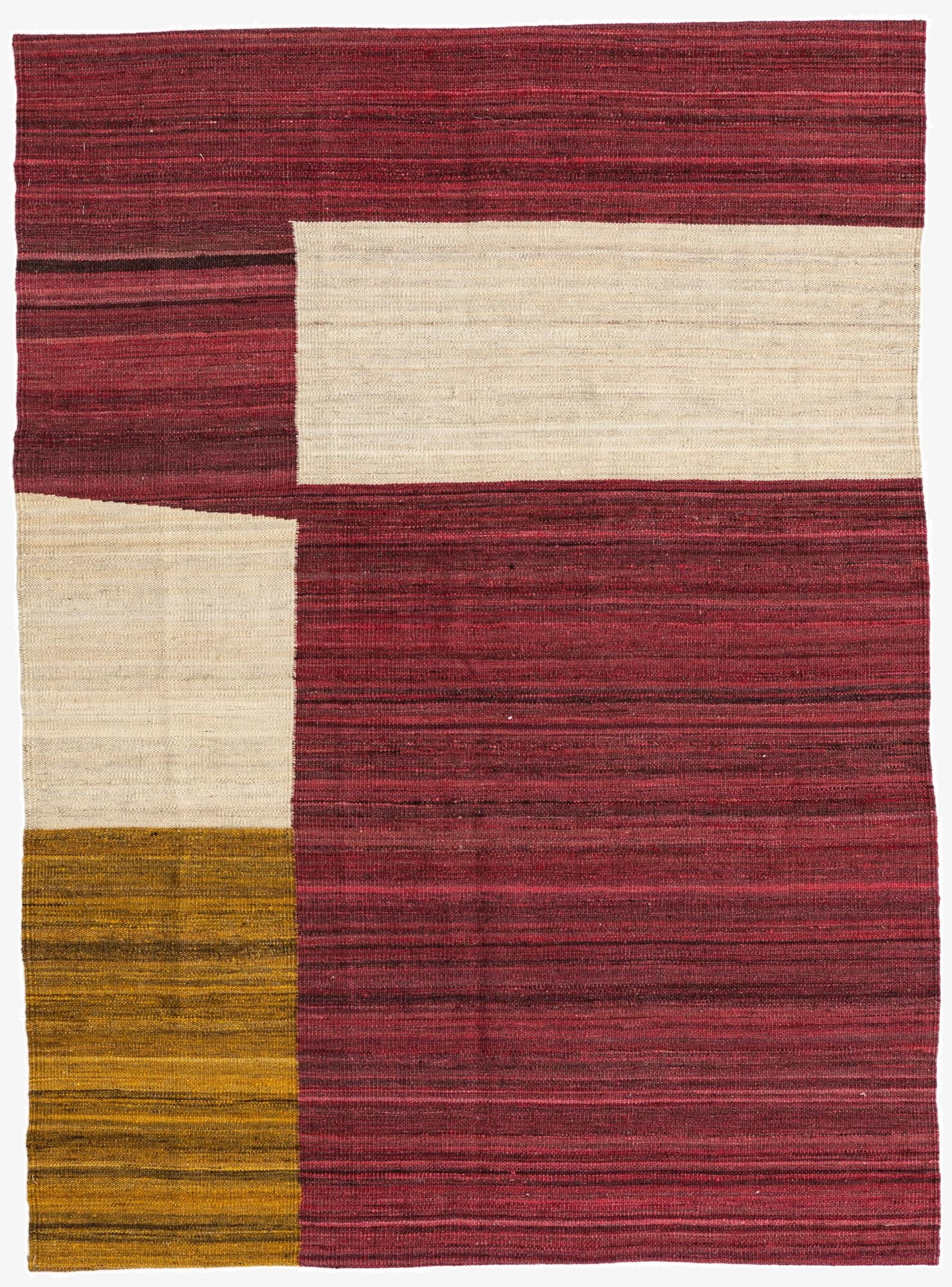  4' 3 x 5' 9  Hand Woven Kilim Modern Wool Rug