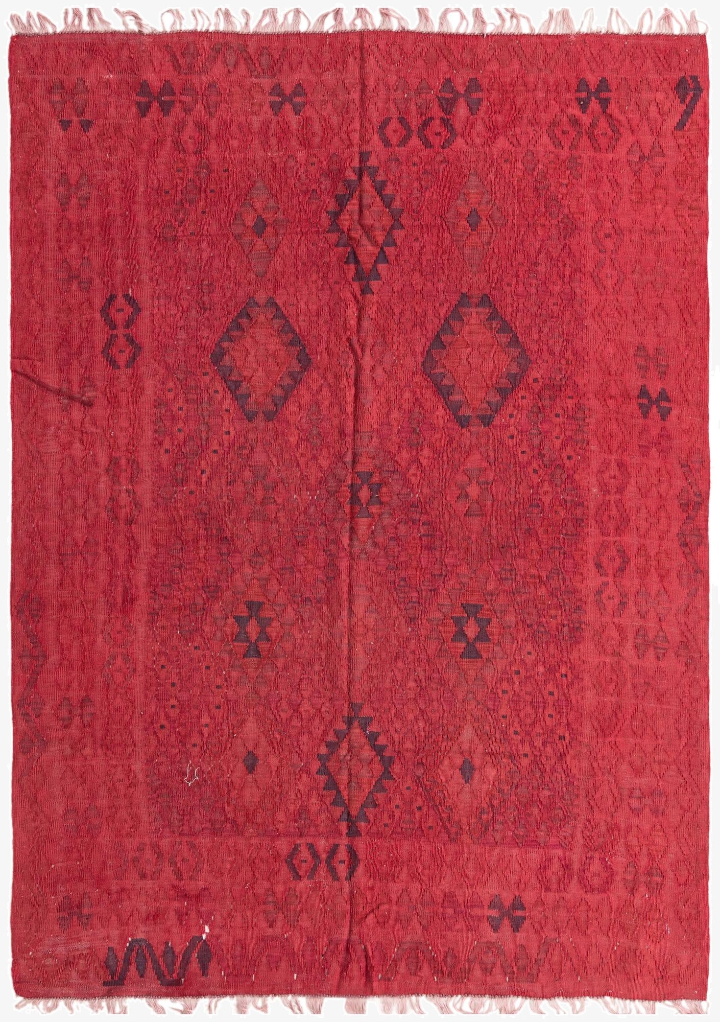  5' 7 x 8'  Hand Woven Kilim Modern Wool Rug