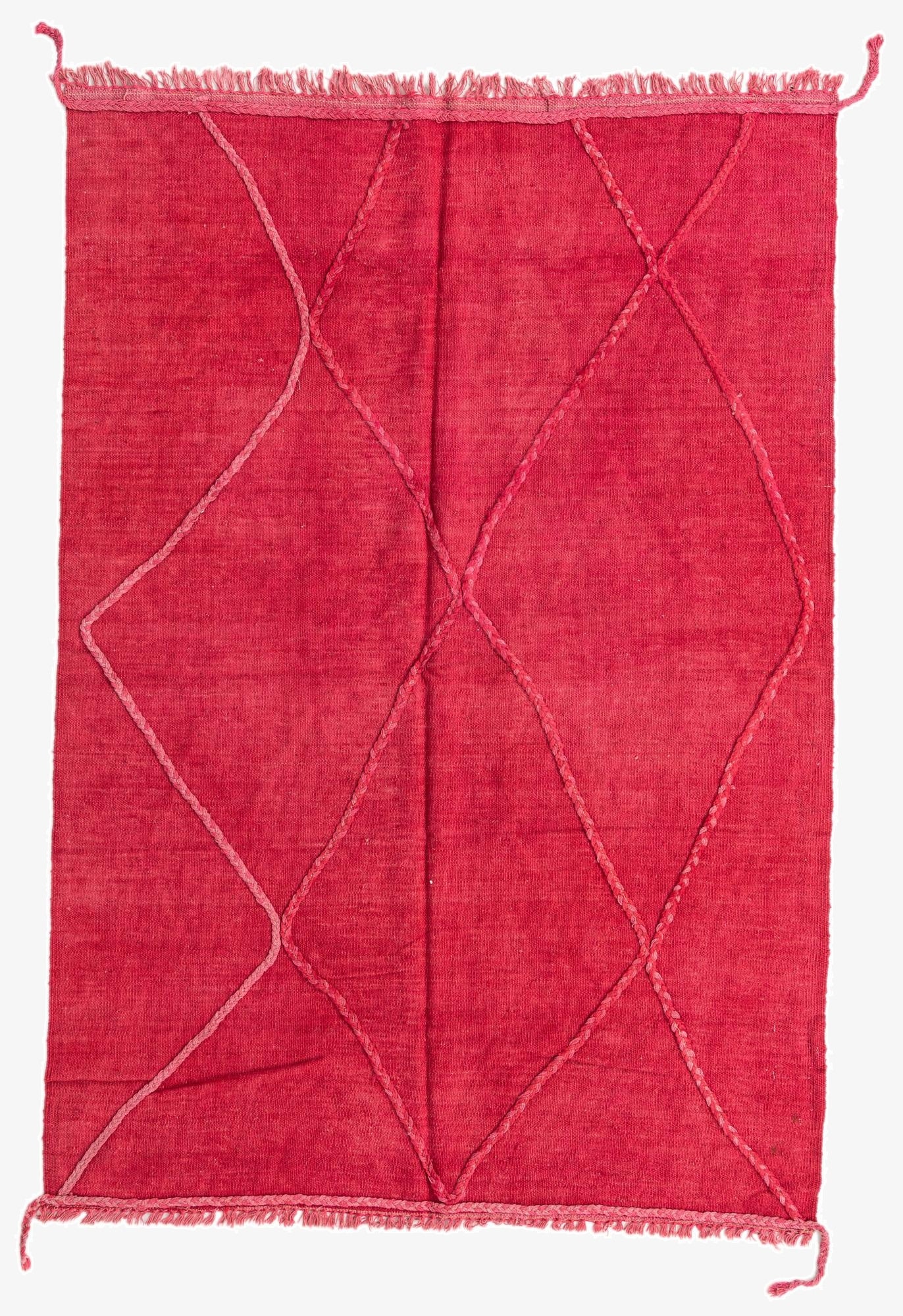  4' 2 x 6'  Hand Woven Kilim Modern Wool Rug