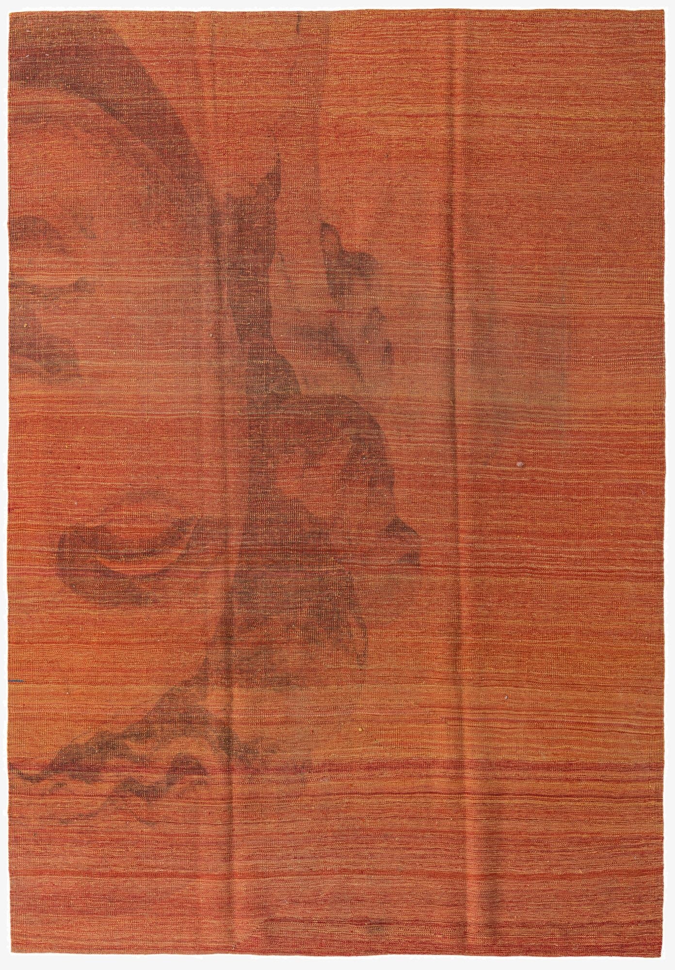  6' 8 x 9' 9  Hand Woven Kilim Modern Wool Rug