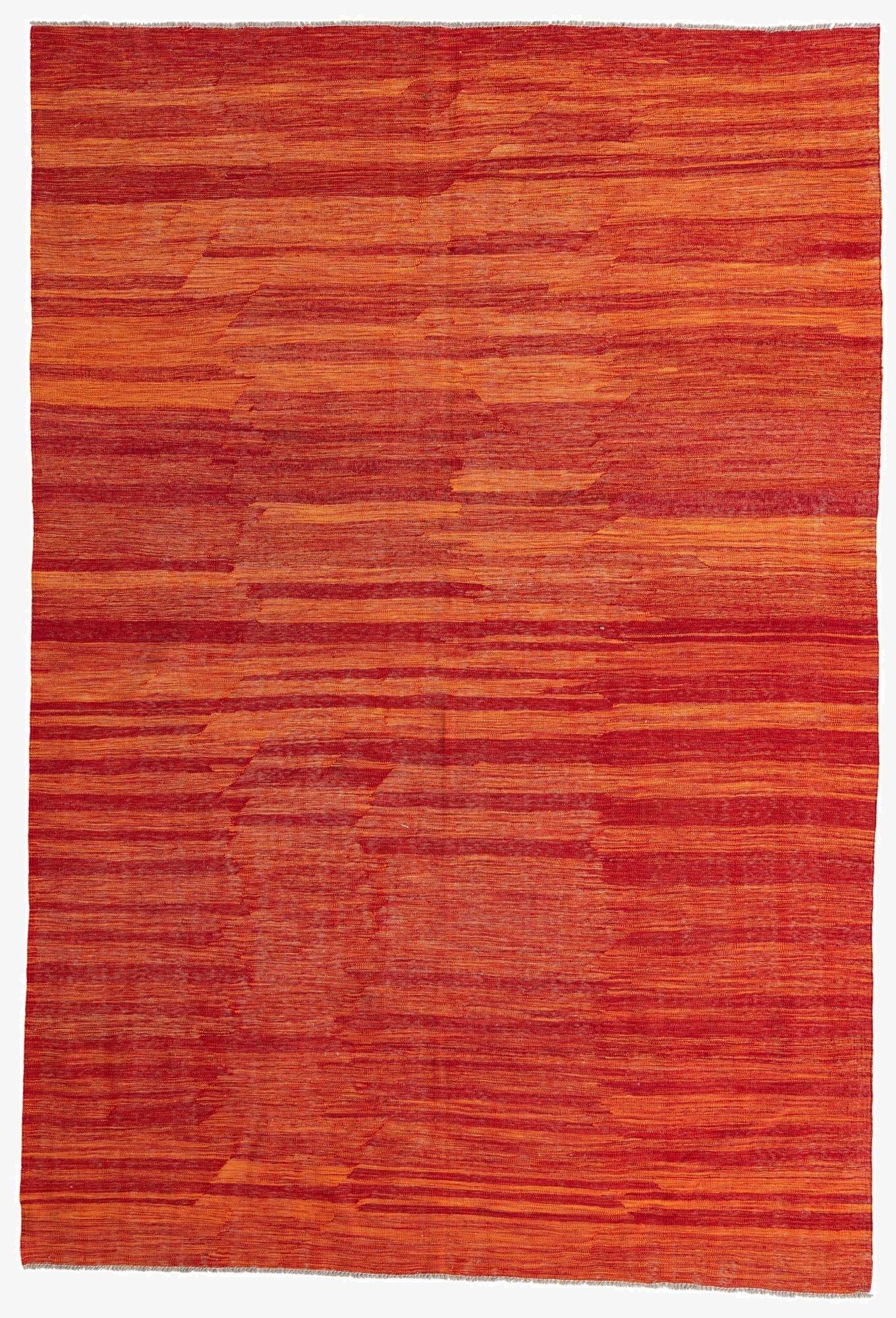  6' 7 x 9' 9  Hand Woven Kilim Modern Wool Rug