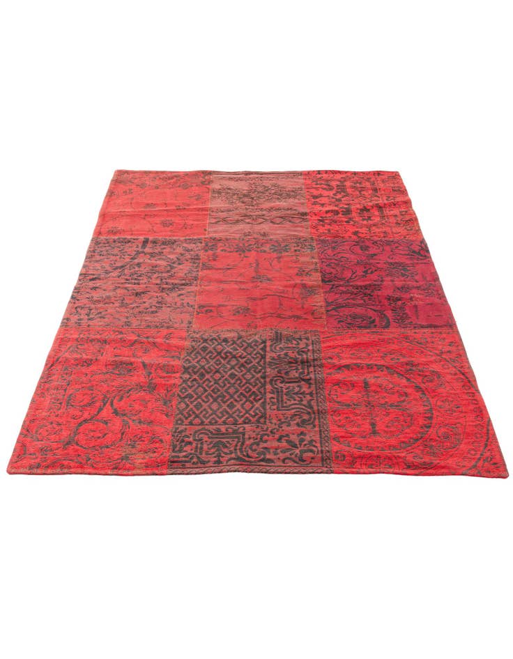 Detail image of  4' 6 x 7' 6  Hand Knotted Kilim Patchwork Wool Rug