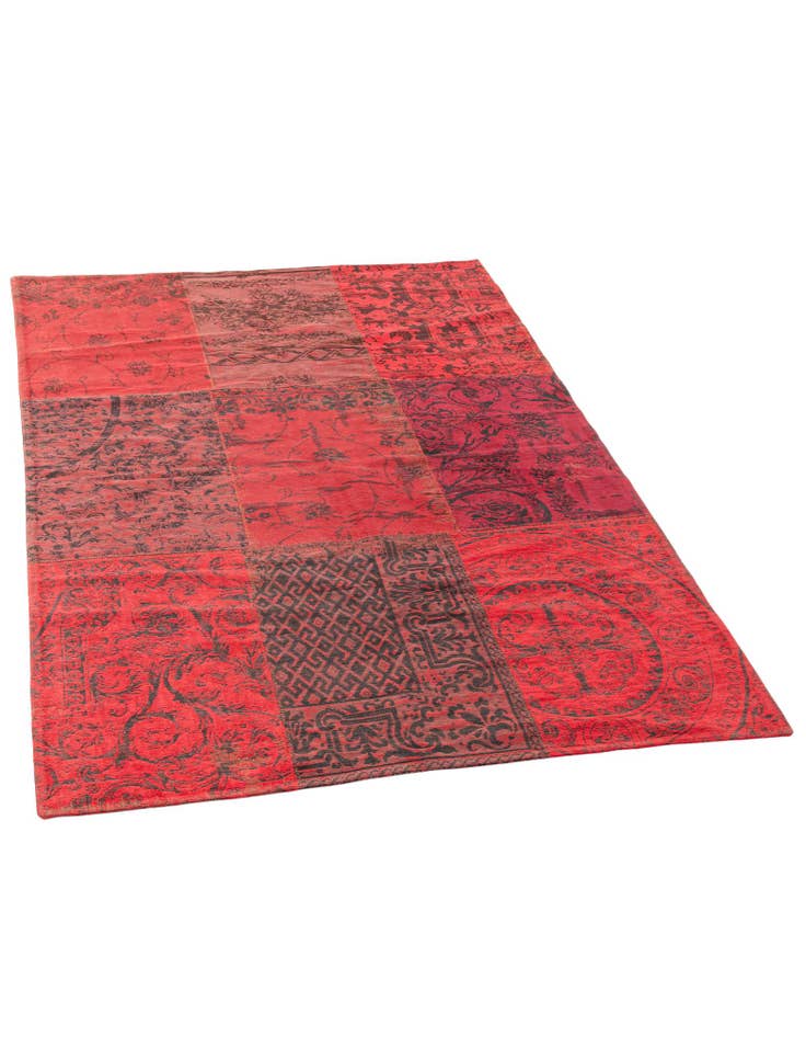 Detail image of  4' 6 x 7' 6  Hand Knotted Kilim Patchwork Wool Rug