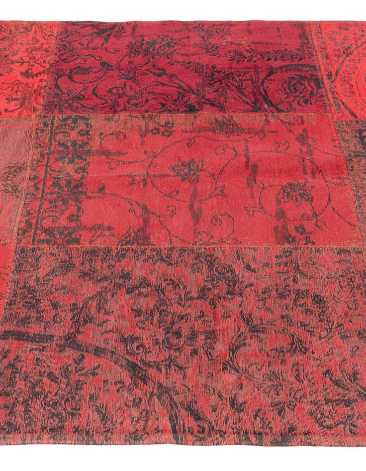 Detail image of  4' 6 x 7' 6  Hand Knotted Kilim Patchwork Wool Rug