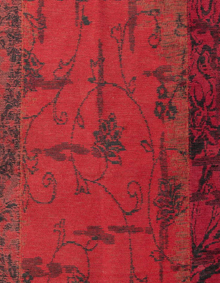 Detail image of  4' 6 x 7' 6  Hand Knotted Kilim Patchwork Wool Rug