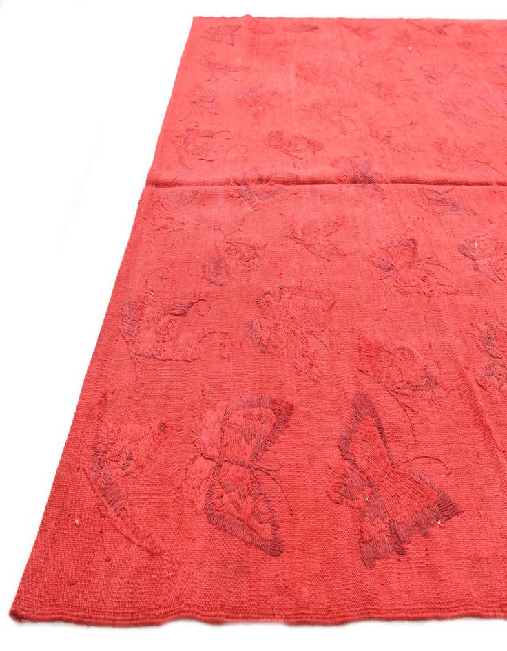 Detail image of  6' 5 x 9' 3  Hand Woven Kilim Suzani Wool Rug