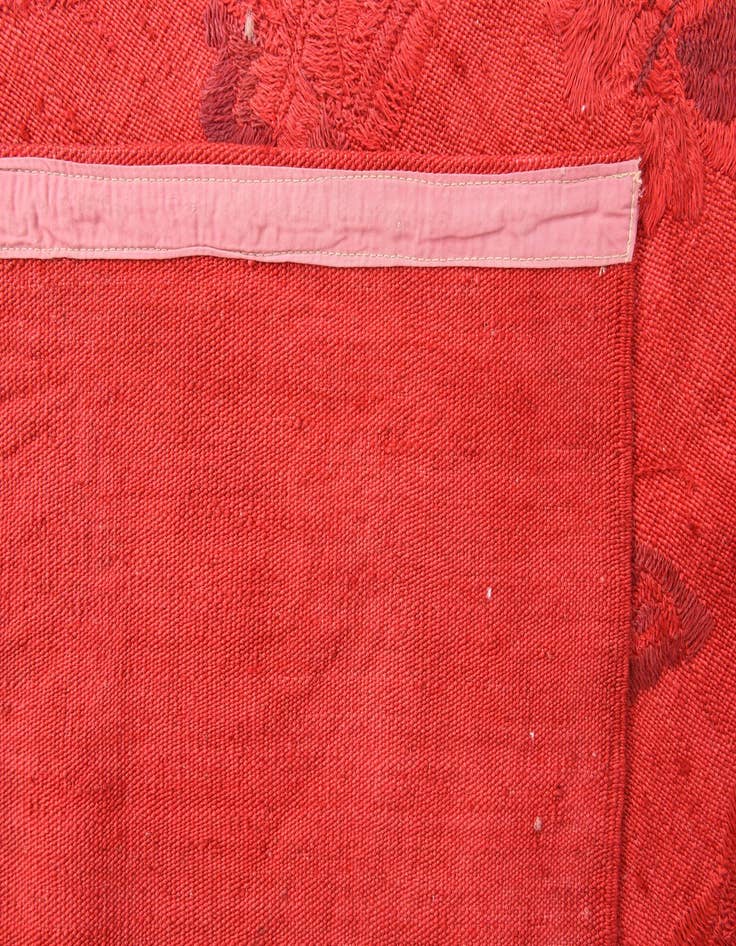 Detail image of  6' 5 x 9' 3  Hand Woven Kilim Suzani Wool Rug