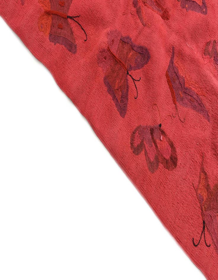 Detail image of  6' x 7' 6  Hand Woven Kilim Suzani Wool Rug