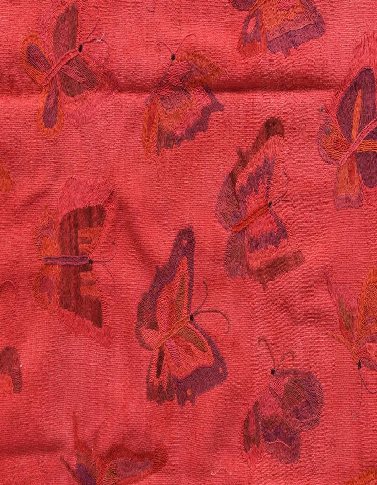 Detail image of  6' x 7' 6  Hand Woven Kilim Suzani Wool Rug