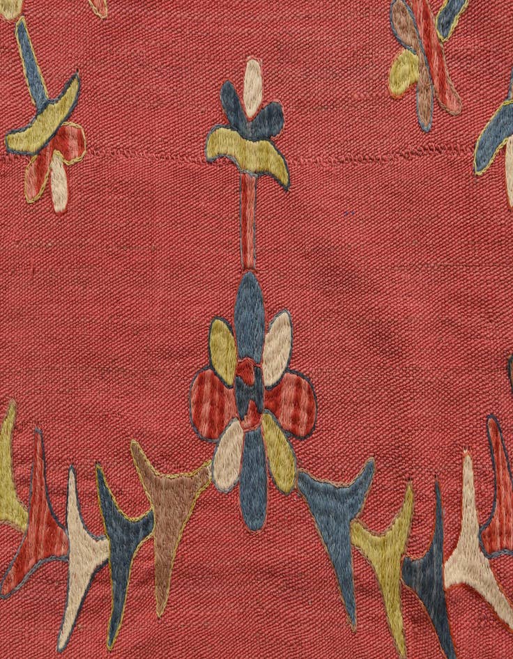 Detail image of  6' 3 x 7' 4  Hand Woven Kilim Suzani Wool Rug