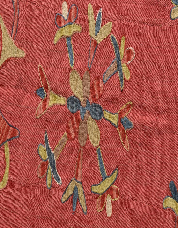 Detail image of  6' 3 x 7' 4  Hand Woven Kilim Suzani Wool Rug