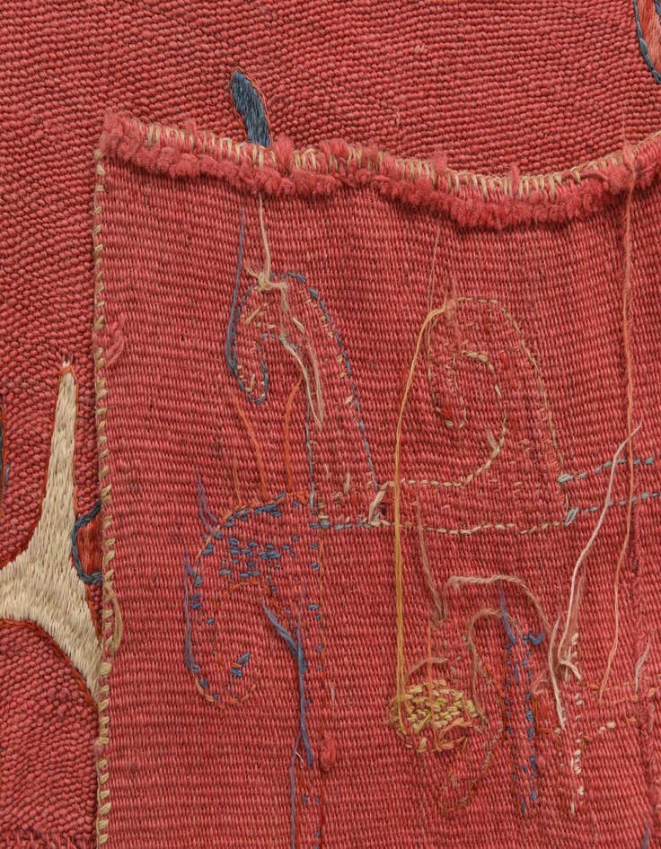 Detail image of  6' 3 x 7' 4  Hand Woven Kilim Suzani Wool Rug