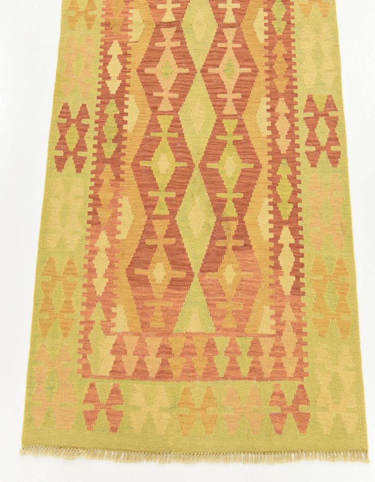 Detail image of  3' 3 x 5'  Hand Woven Kilim Waziri Wool Rug