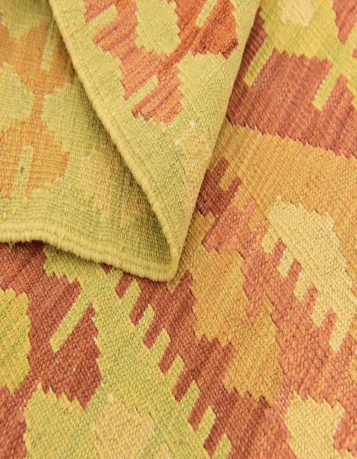 Detail image of  3' 3 x 5'  Hand Woven Kilim Waziri Wool Rug