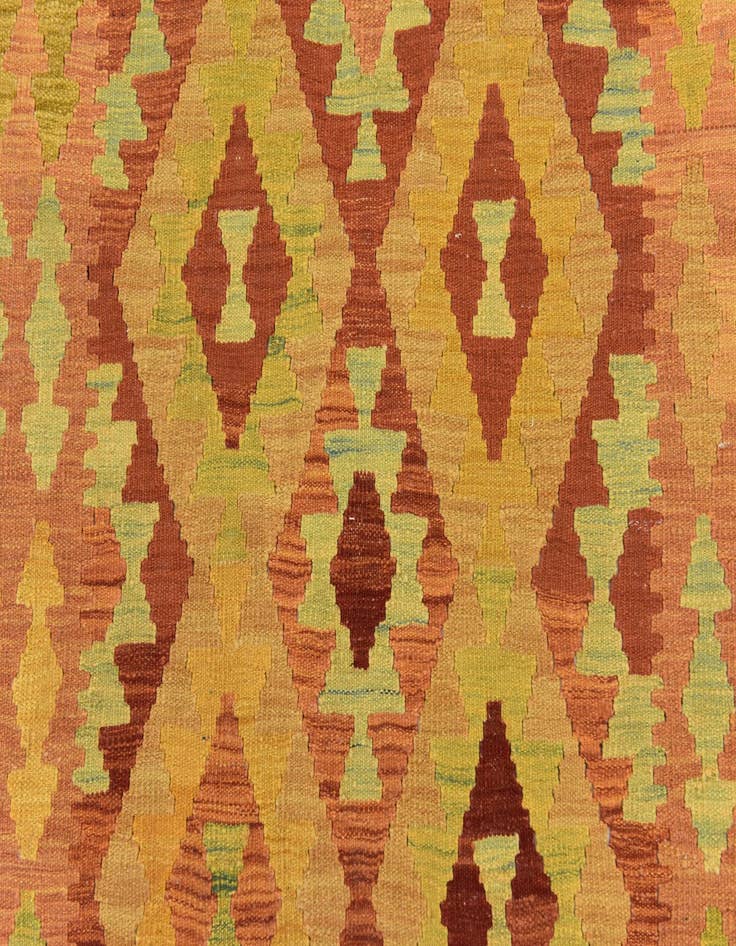 Detail image of  3' 3 x 4' 10  Hand Woven Kilim Waziri Wool Rug