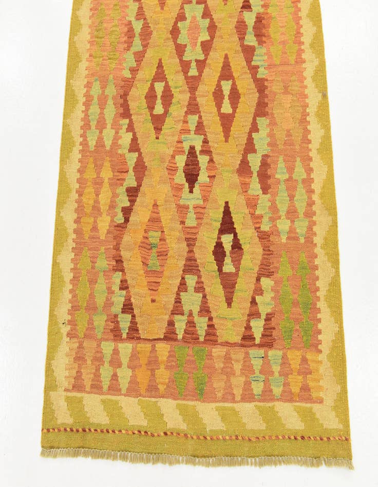 Detail image of  3' 3 x 4' 10  Hand Woven Kilim Waziri Wool Rug