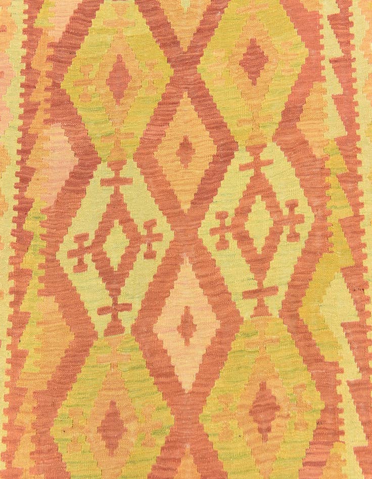 Detail image of  4' 8 x 6' 8  Hand Woven Kilim Waziri Wool Rug