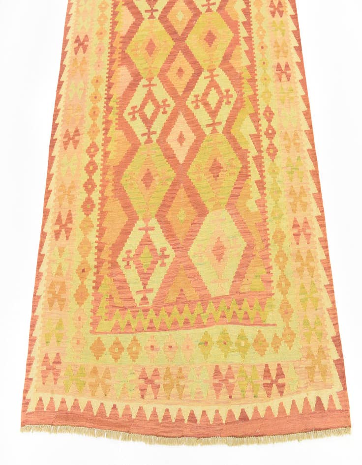 Detail image of  4' 8 x 6' 8  Hand Woven Kilim Waziri Wool Rug