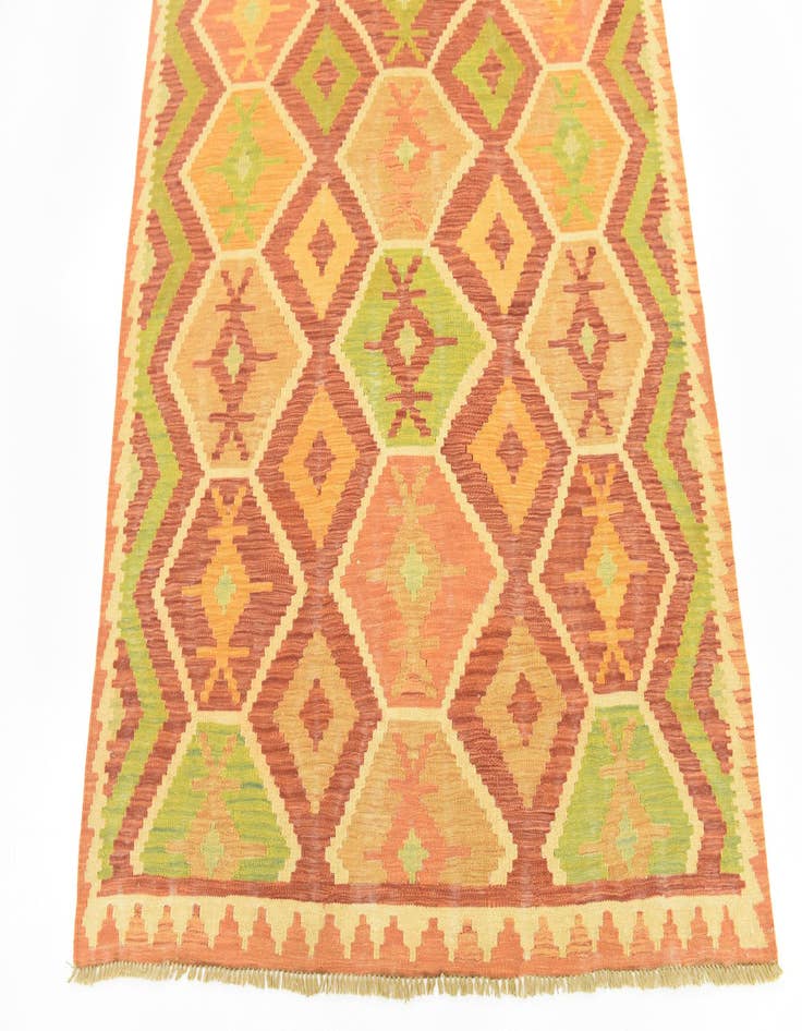 Detail image of  4' 7 x 6' 8  Hand Woven Kilim Waziri Wool Rug