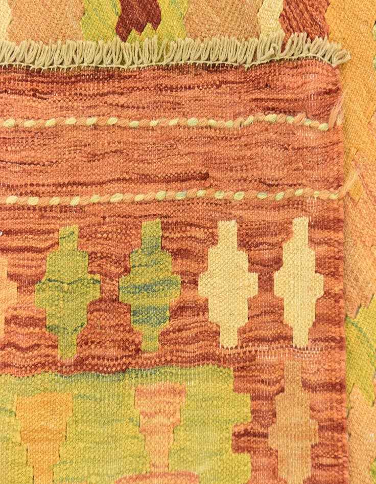 Detail image of  5' x 6' 7  Hand Woven Kilim Waziri Wool Rug