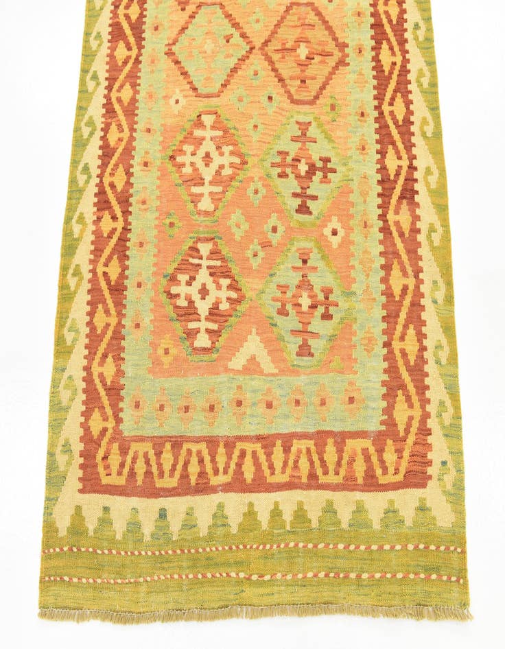 Detail image of  3' 7 x 6' 2  Hand Woven Kilim Waziri Wool Rug