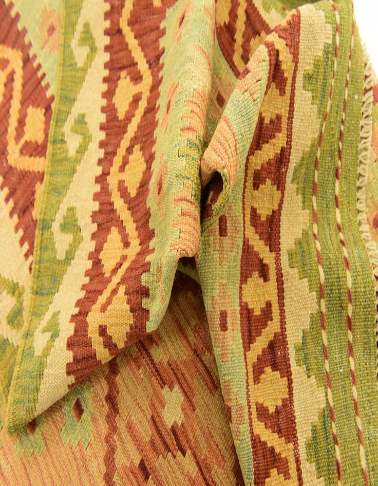 Detail image of  3' 7 x 6' 2  Hand Woven Kilim Waziri Wool Rug