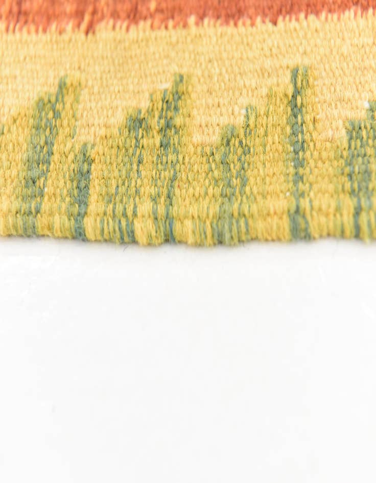 Detail image of  4' 3 x 5' 9  Hand Woven Kilim Waziri Wool Rug