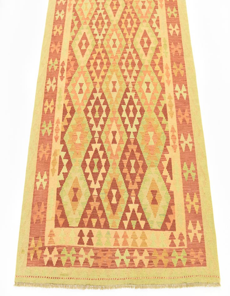 Detail image of  4' 9 x 6' 6  Hand Woven Kilim Waziri Wool Rug